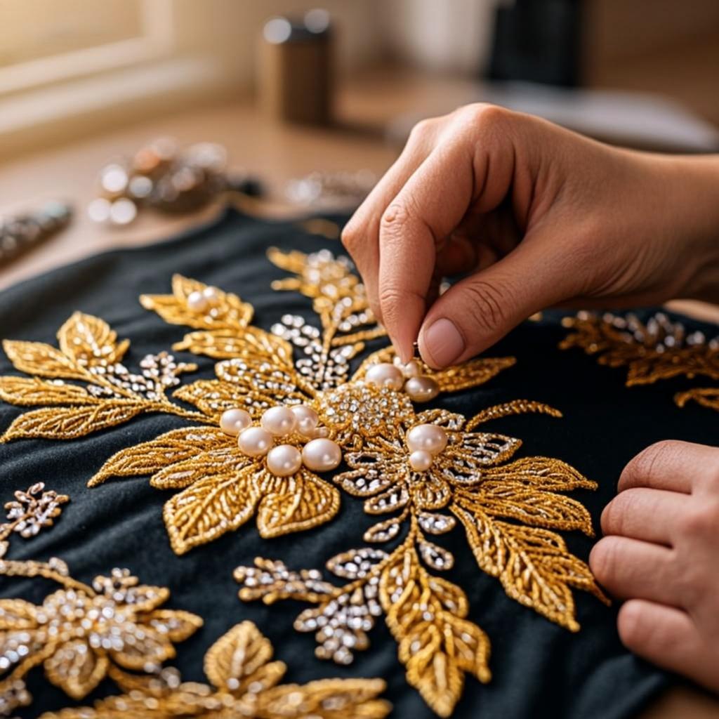 Atelier de broderie fil d'or