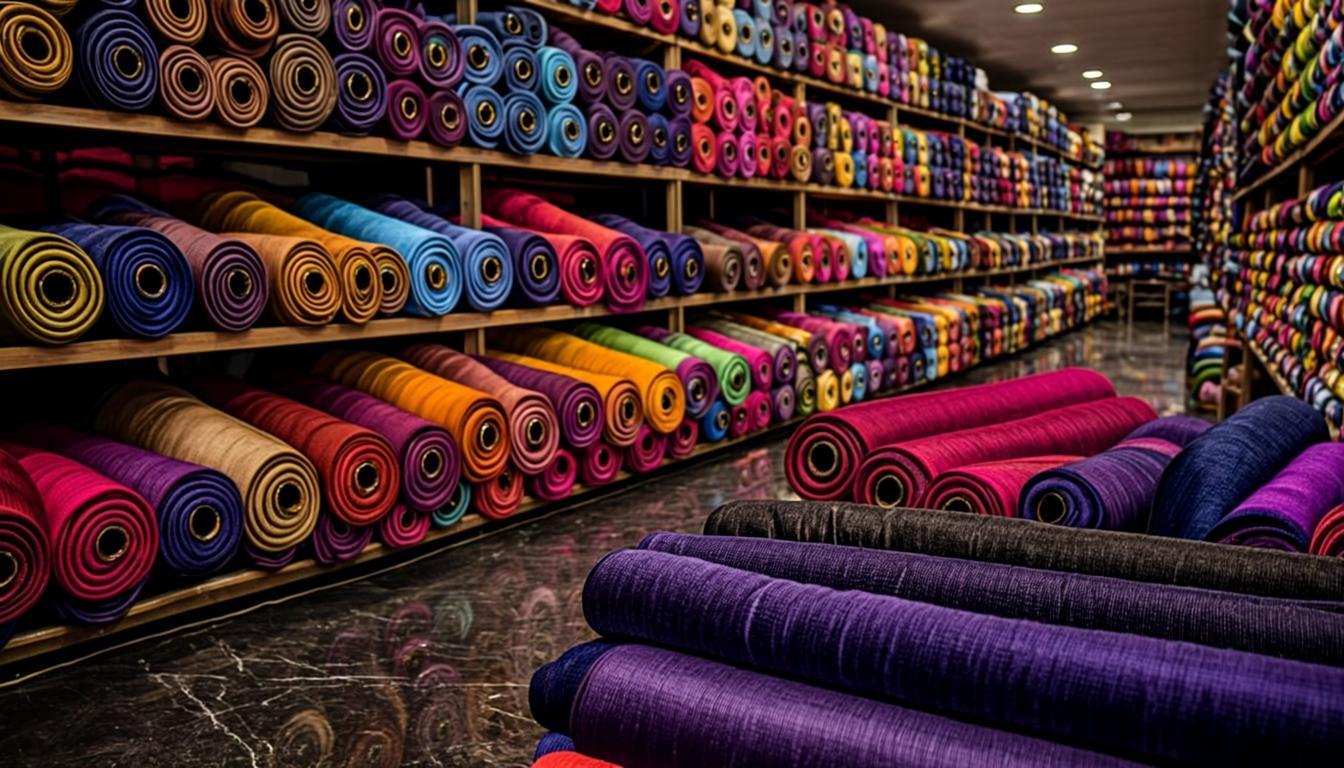 Entrepôt de rouleaux de bazin